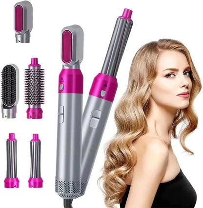 5 in 1 Hot Air Styler Hair Dryer Comb Multifunctional Styling Tool for Curly Hair